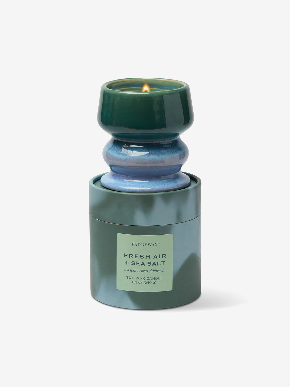 Paddywax Melt Ombre Ceramic Candle - Fresh Air & Sea Salt