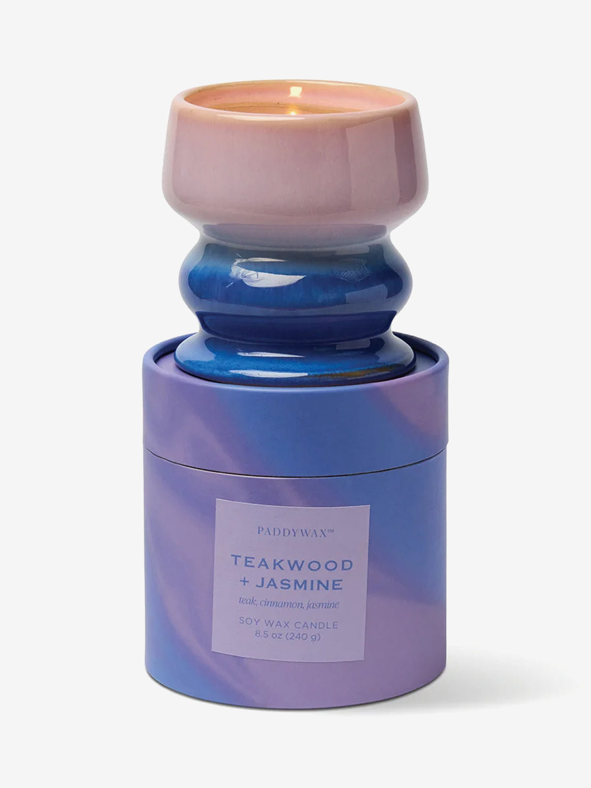 Paddywax Melt Ombre Ceramic Candle - Teakwood & Jasmine