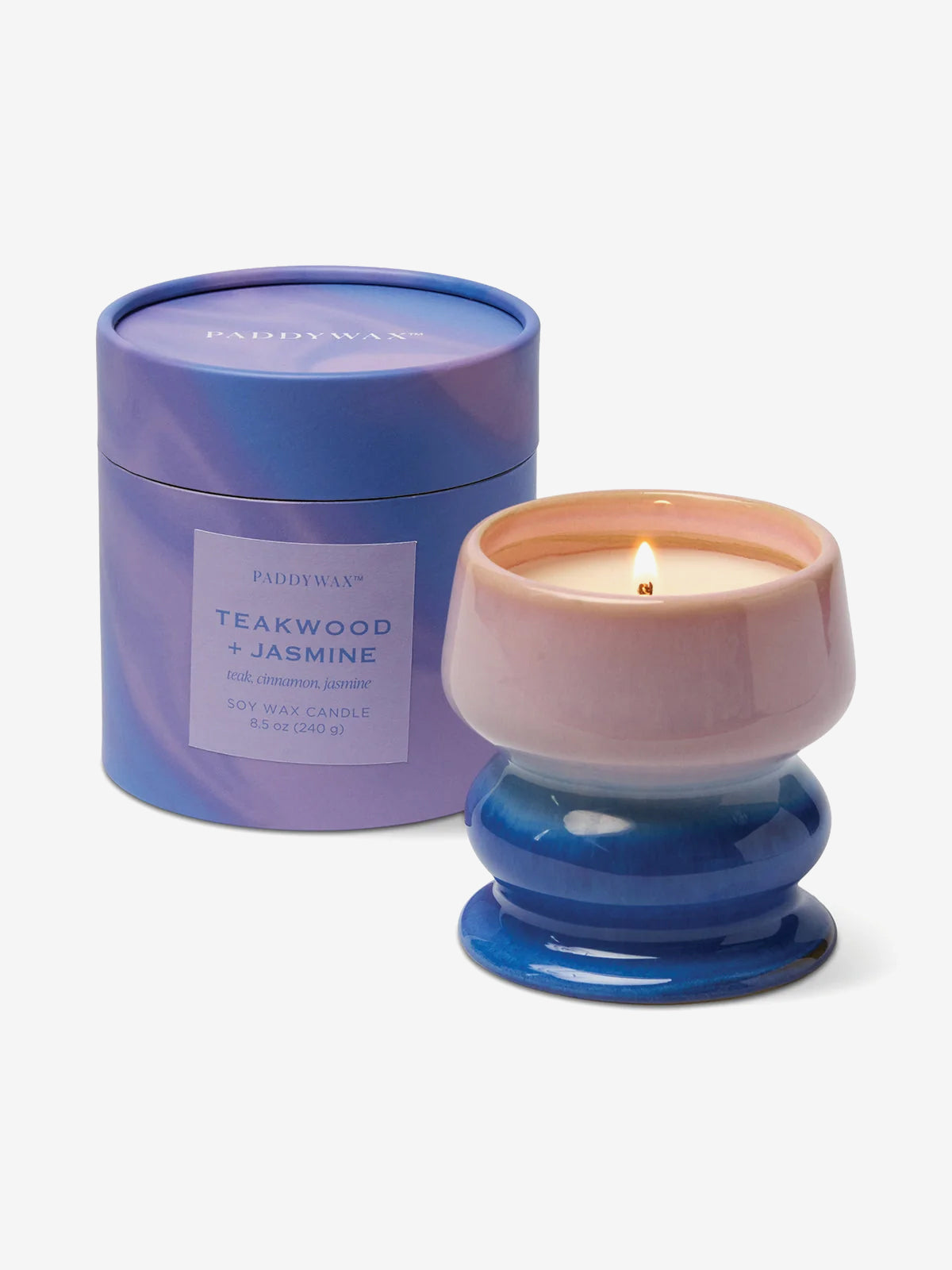 Paddywax Melt Ombre Ceramic Candle - Teakwood & Jasmine