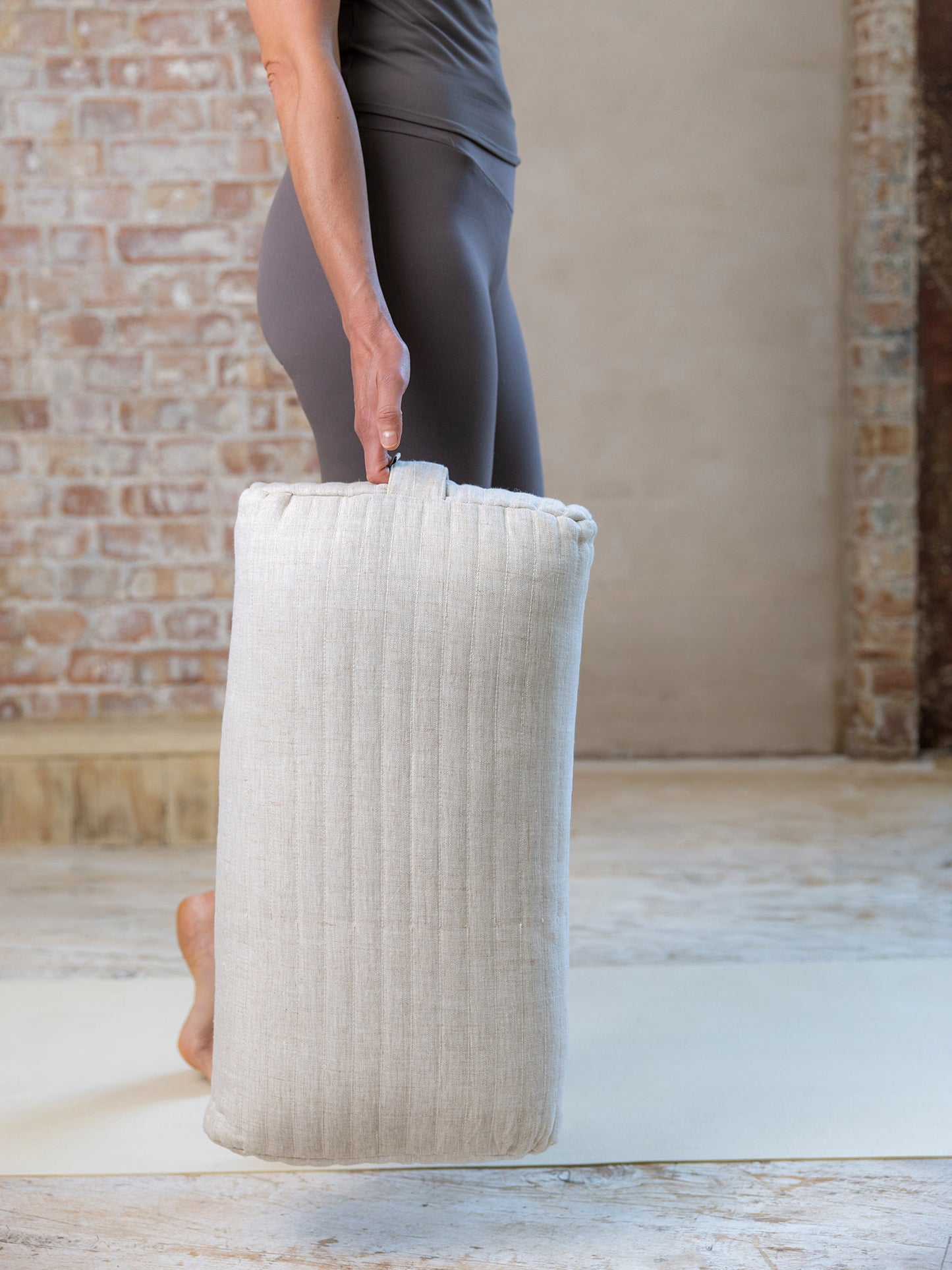 Yogamatters Linen Quilted Rectangular Bolster