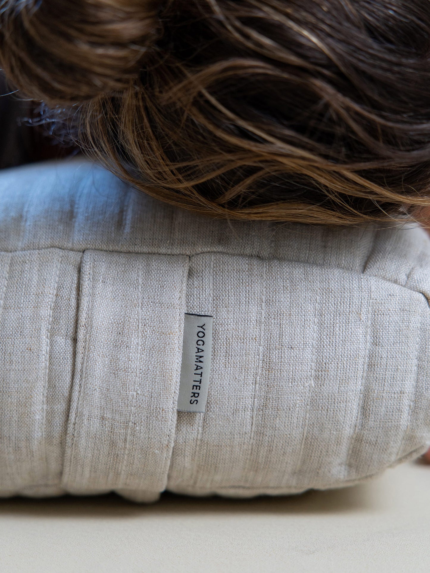 Yogamatters Linen Quilted Rectangular Bolster