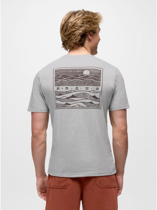 prAna Valley Lookout S/S Crew Tee - Heather Grey