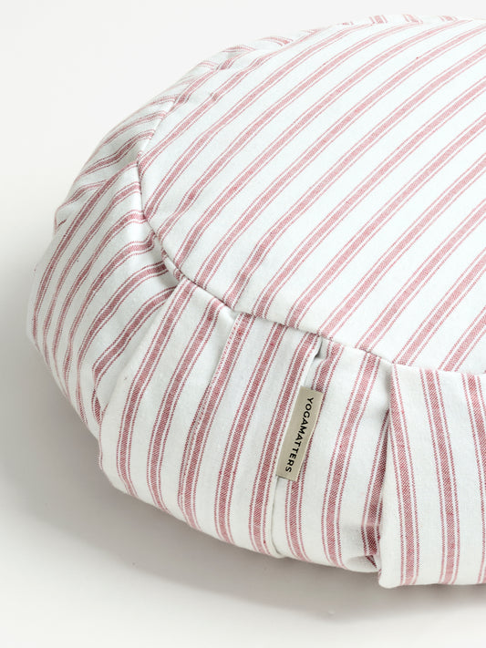 Yogamatters Zafu Meditation Cushion - Rose Quartz Ticking Stripe