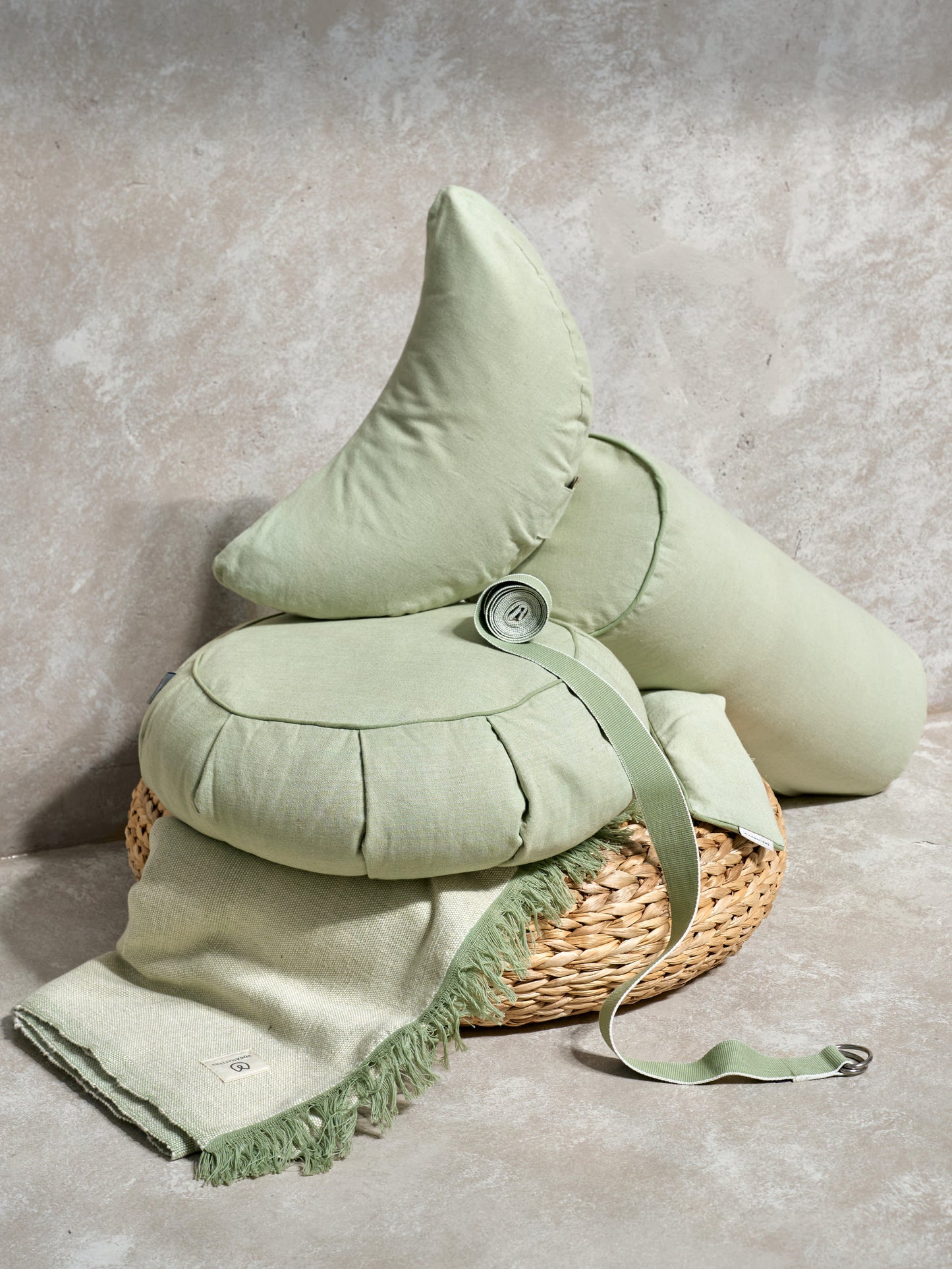 Yogamatters Organic Cotton Chambray Crescent Extension Cushion