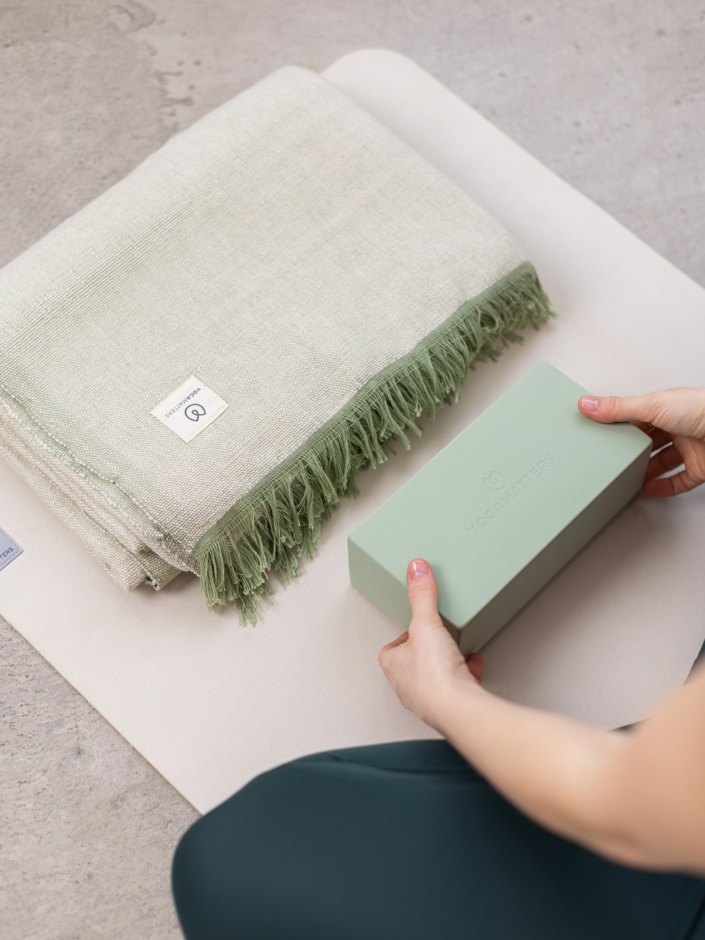 Yogamatters Organic Cotton Chambray Yoga Blanket