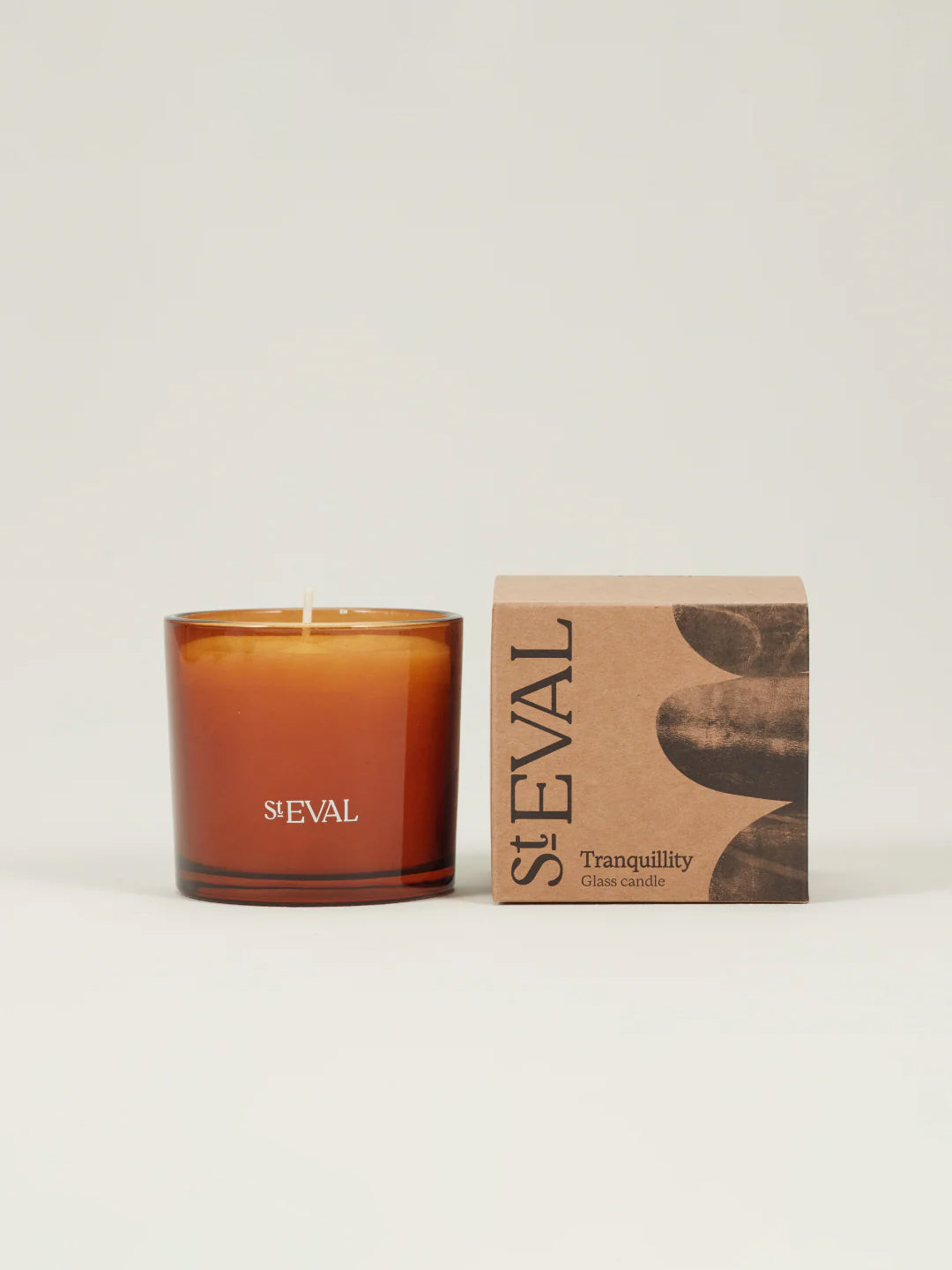 St. Eval Amber Glass Candle- Tranquility