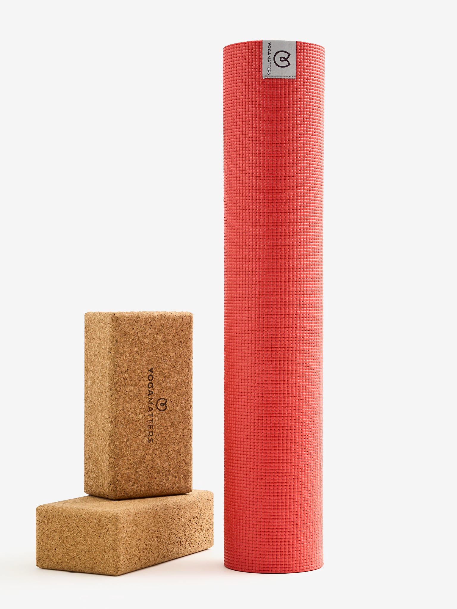 Yogamatters Sticky Mat & Pair of Cork Bricks Kit