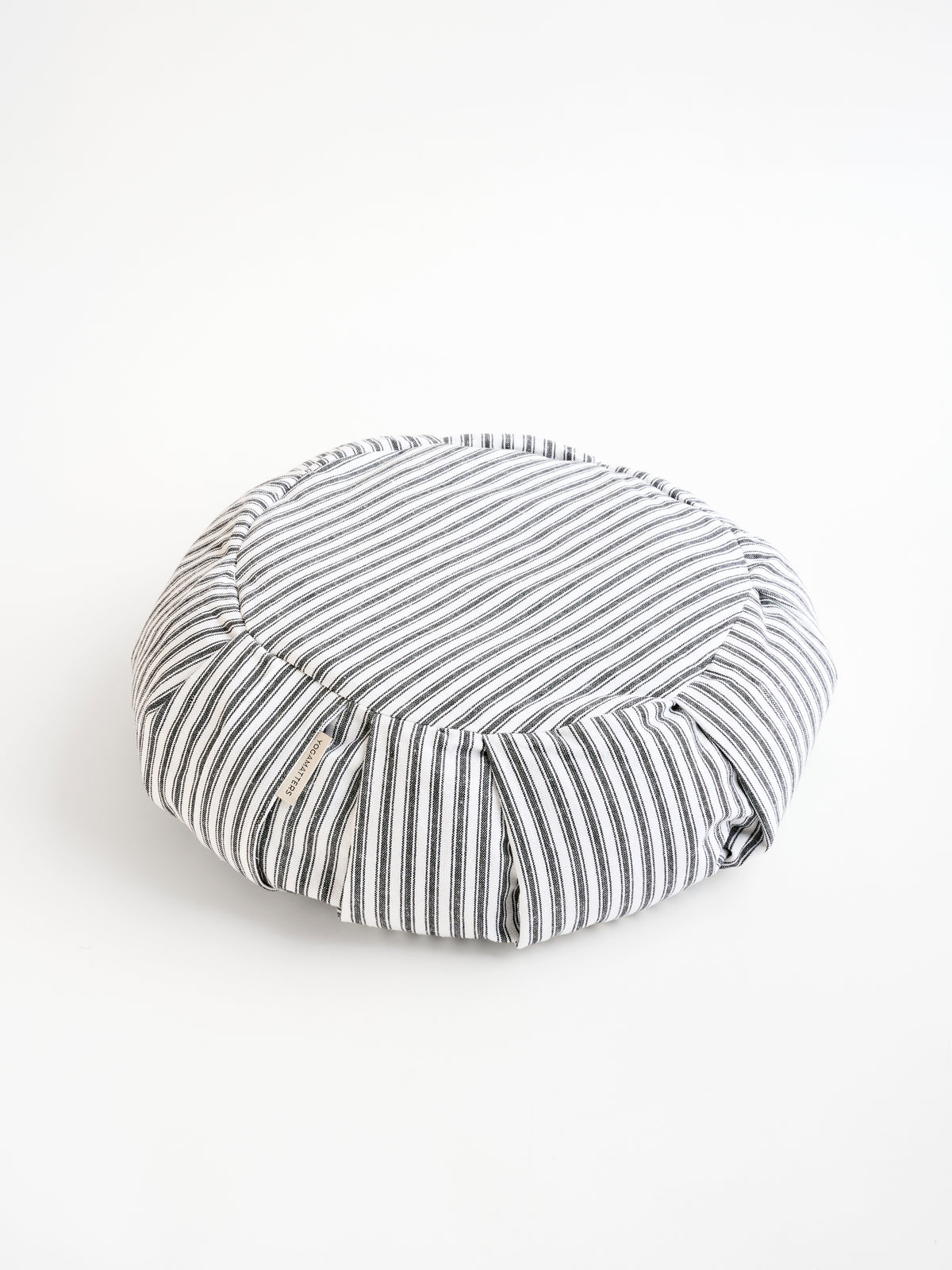Yogamatters Zafu Meditation Cushion - Anthracite Ticking Stripe