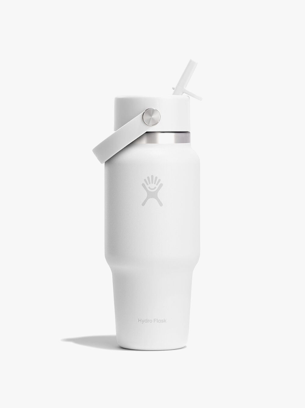 Hydro Flask 710ml (24oz) Wide Mouth Travel Bottle with Flex Straw Cap - White