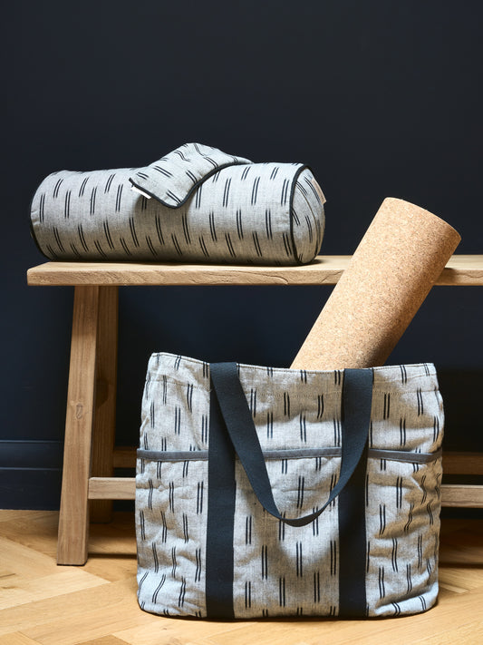 Yogamatters Sumi Ikat Tote Bag - Charcoal