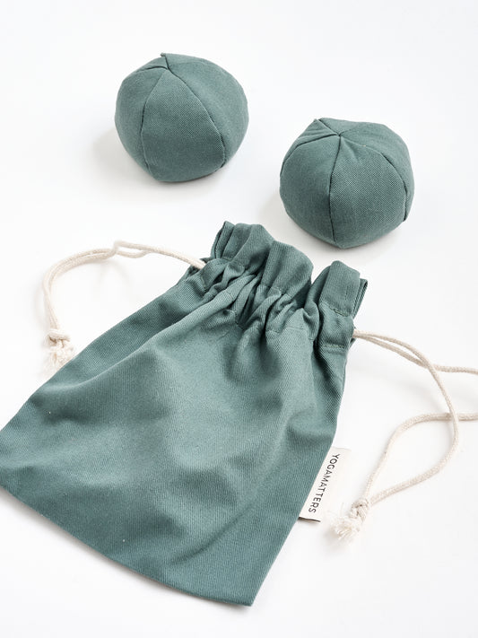 Yogamatters Organic Cotton Pair of Round Hand Pillows - Mineral