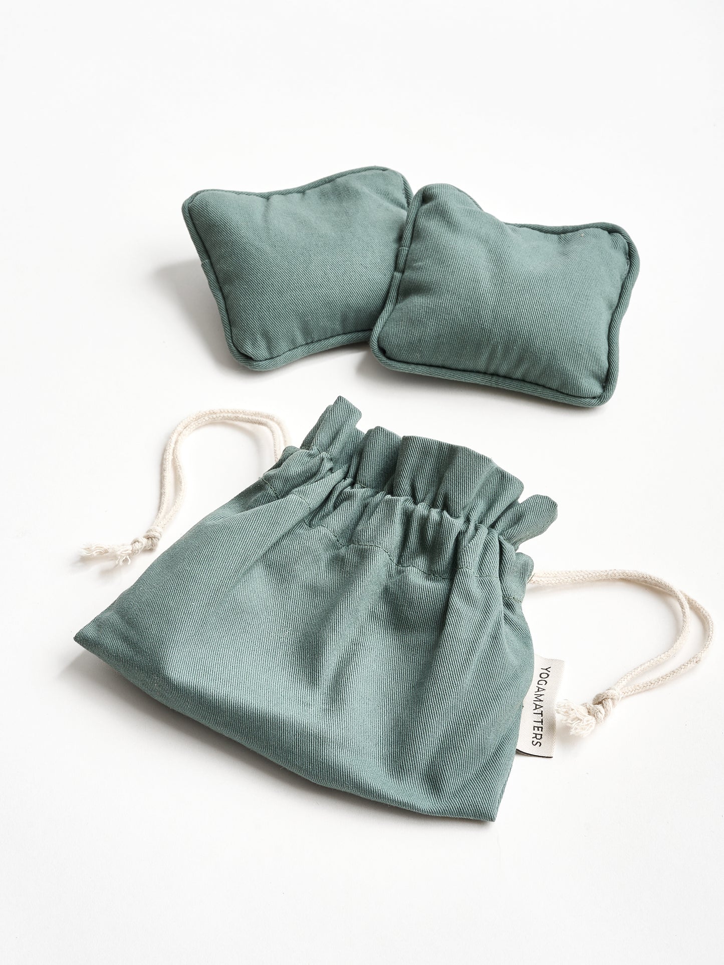 Yogamatters Organic Cotton Pair of Square Hand Pillows - Mineral