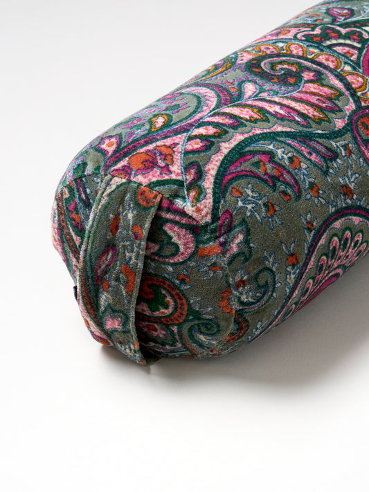 Yogamatters Paisley Velvet  Mini Buckwheat Bolster