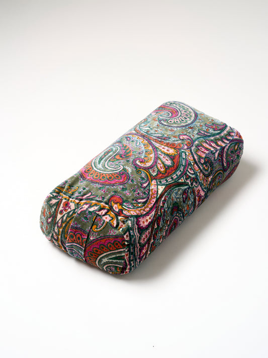 Yogamatters Paisley Velvet Small Rectangular Buckwheat Bolster