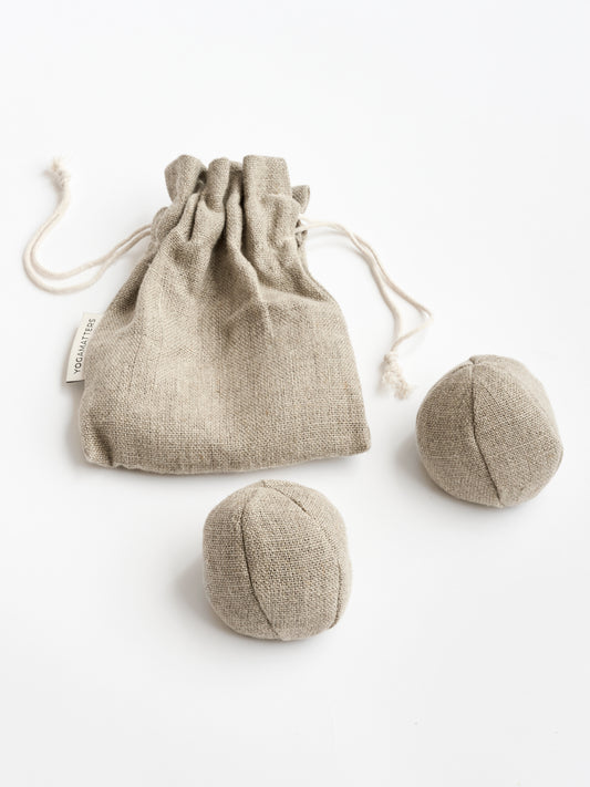 Yogamatters Hemp Pair of Round Hand Pillows