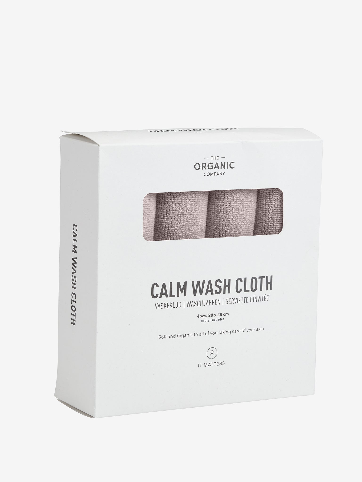 The Organic Company Calm Wash Cloths - set of 4 - Dusty Lavender
