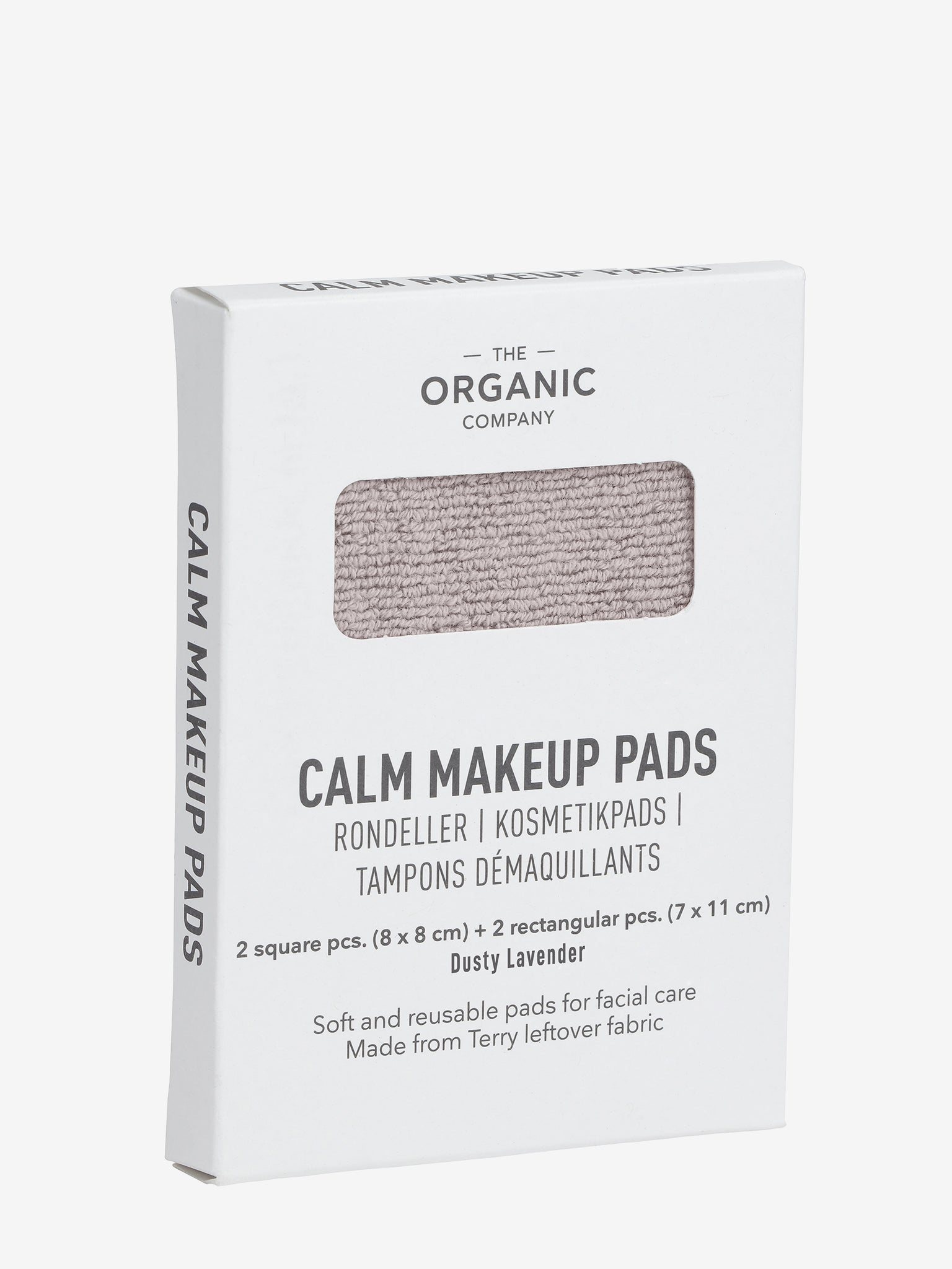 The Organic Company Calm Makeup Pads - set of 4 - Dusty Lavender