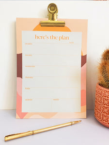 Once Upon a Tuesday A5 Weekly Planner Pad - Sunrise
