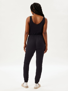 Girlfriend Collective Reset Jersey Scoop Jumpsuit - Black