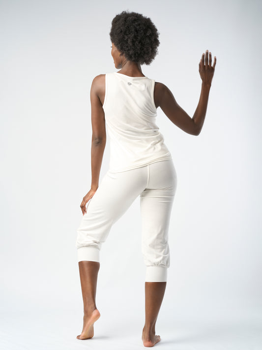 Gossypium Aspire Cropped Harem Pants - Natural