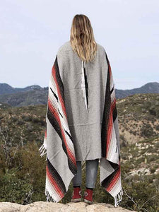 West Path Baja Diamond Yoga Blanket - Grey Custom