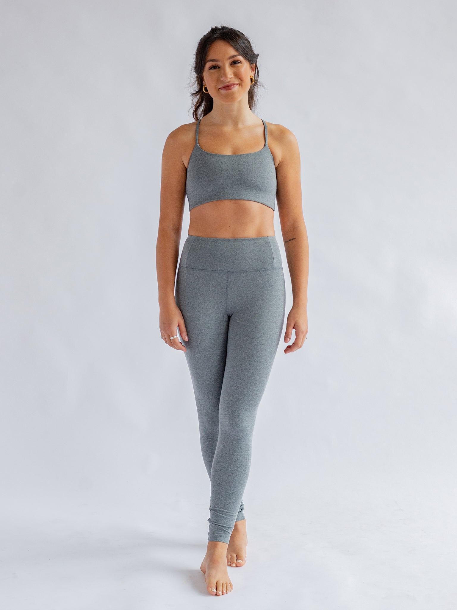 Girlfriend Collective Float High Rise Leggings - Heather Gravel