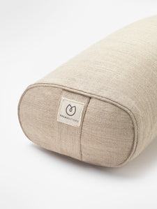 Yogamatters Hemp Small Rectangular Buckwheat Bolster - Natural