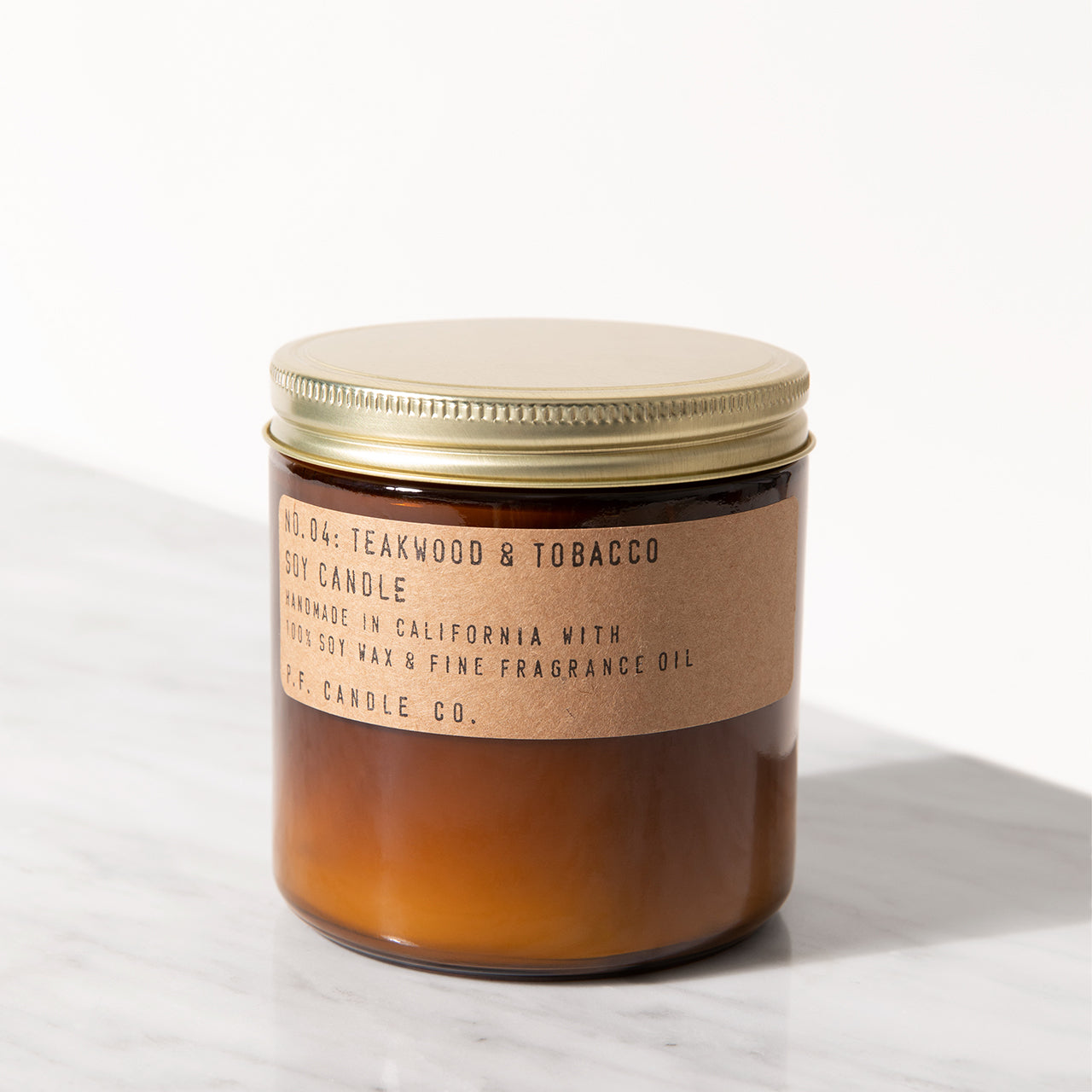 P.F. Candle Co. 7.2oz Soy Candle - Teakwood & Tobacco