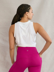 Yogamatters Eco Blend Vest Top - White