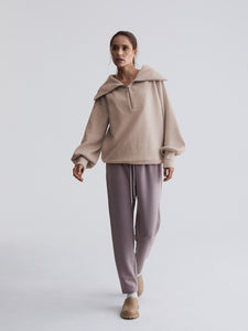 Varley Vine Half Zip - Taupe Marl