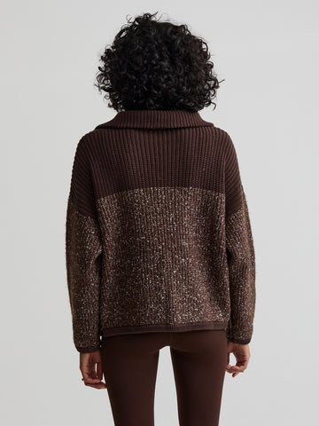 Varley Willard Half Zip - Coffee Bean
