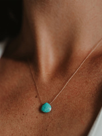 Wanderlust Life Fine Cord Necklace - Turquoise