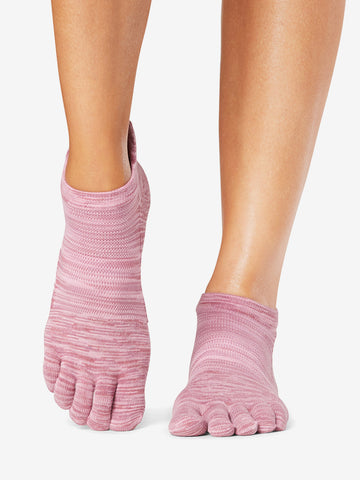 ToeSox Tec Grip Full Toe Low Rise - Berry Space Dye
