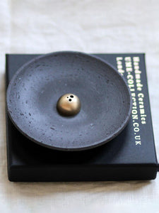 Ume Collection Stoneware Smudging Dish - Raw Black