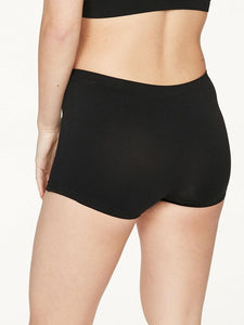 Thought Recycled Nylon Seamless Shortie Briefs - Black