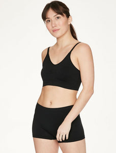 Thought Recycled Nylon Seamless Bralet - Black