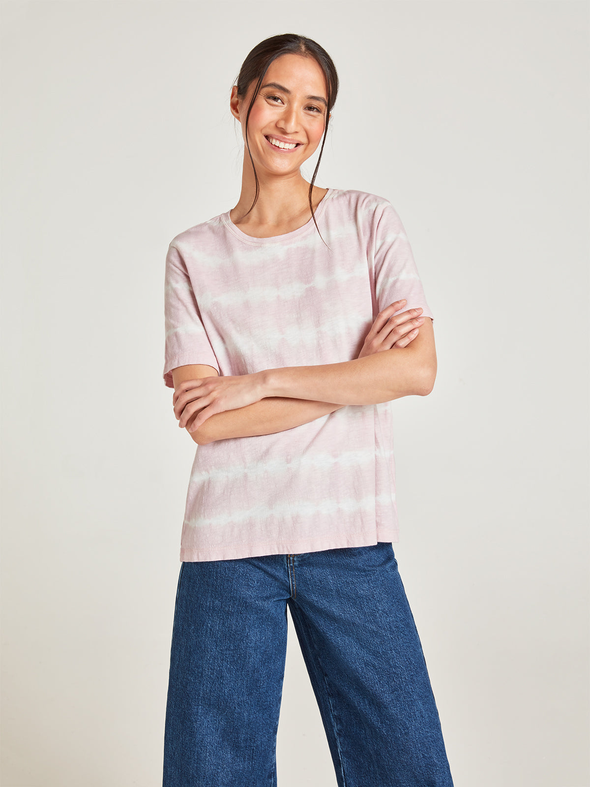 Thought Fairtrade Organic Cotton Tie Dyed T-Shirt - Orchid Pink