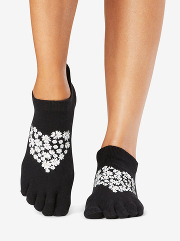 ToeSox Grip Full Toe Low Rise Blooming Love