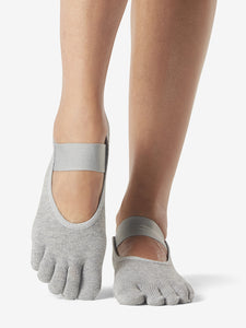Toesox Grip Full Toe Mia - Heather Grey