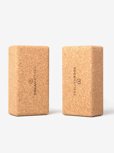 yogamatters sustainable eco friendly natural cork yoga brick block pair props