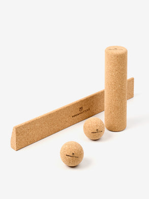 sustainable eco friendly natural cork yoga wedge massage balls recovery kit props