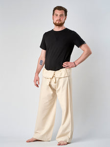 Yogamatters Thai Fisherman's Organic Cotton Trousers - Natural - Tall