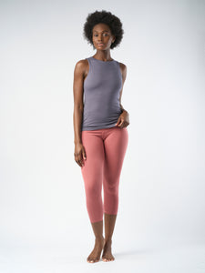 Gossypium Twist Yoga Vest - Ash Grey