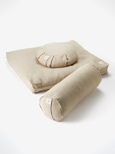 Yogamatters Hemp Buckwheat Zafu Meditation Cushion Natural