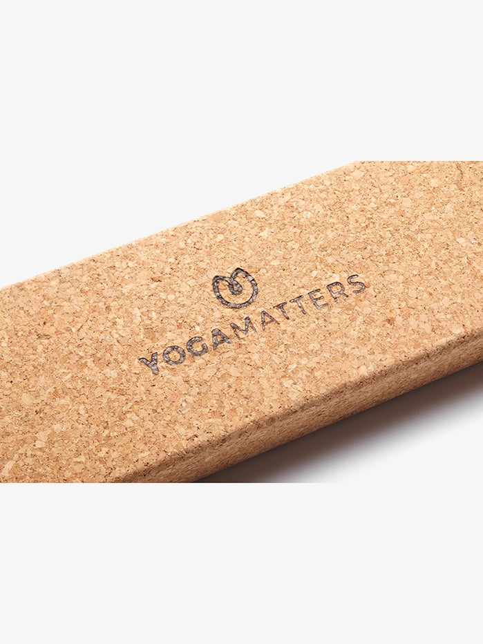 yogamatters sustainable natural cork wedge recovery yoga prop 