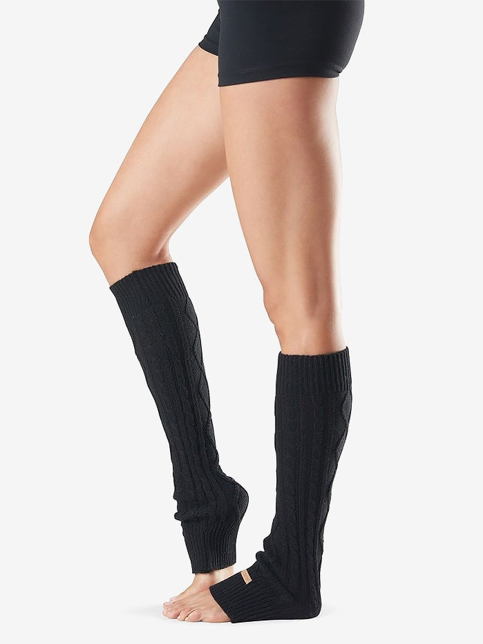 Toesox Knee High Leg Warmers - Black - One Size – Yogamatters
