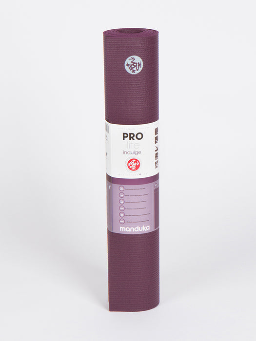 Manduka PROlite Indulge Purple Yoga Mat Rolled Up Front View on White Background