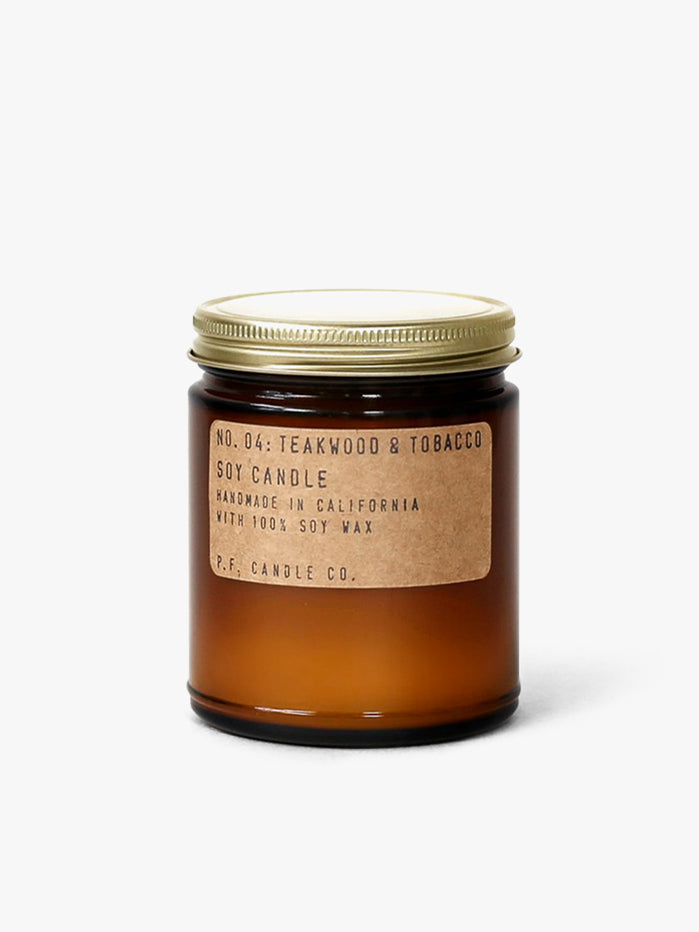 P.F. Candle Co. 7.2oz Soy Candle - Teakwood & Tobacco