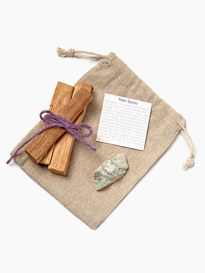 Palo Santo and Amazonite Crystal Cleansing Set