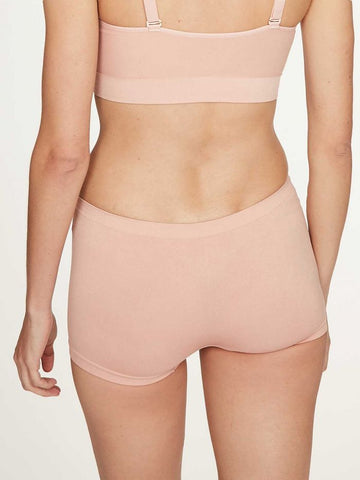 Thought Recycled Nylon Seamless Shortie Briefs - Blush